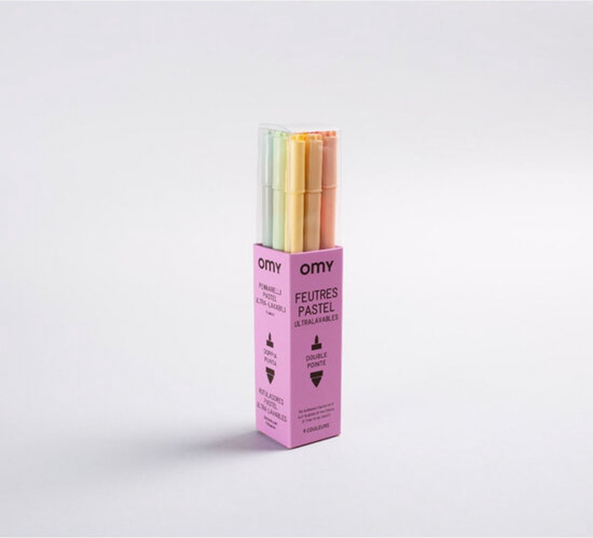 Doos met 9 stiften in pastelkleuren - OMY
