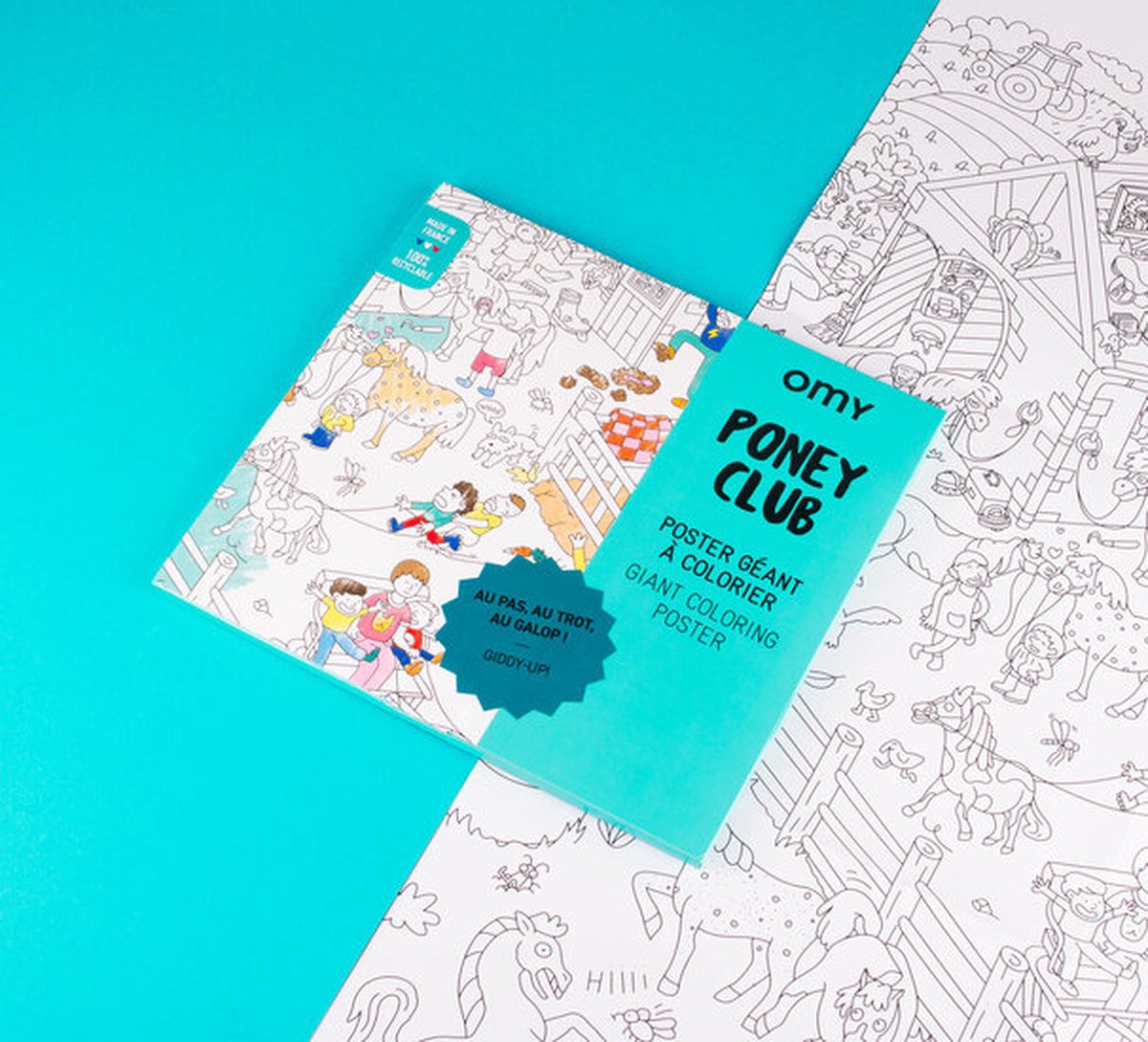 Gigantische kleurposter Pony Club - OMY
