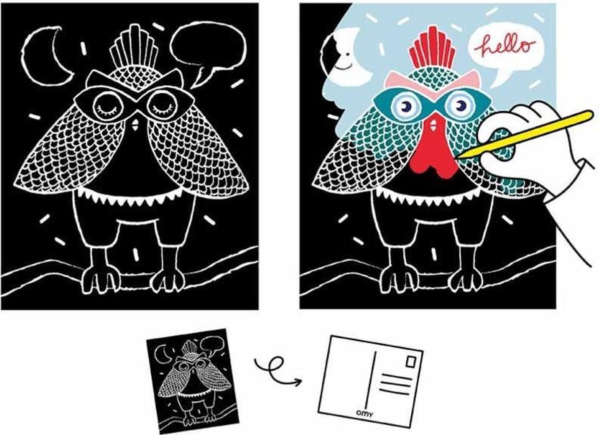 OMY - SCRATCH POSTCARD