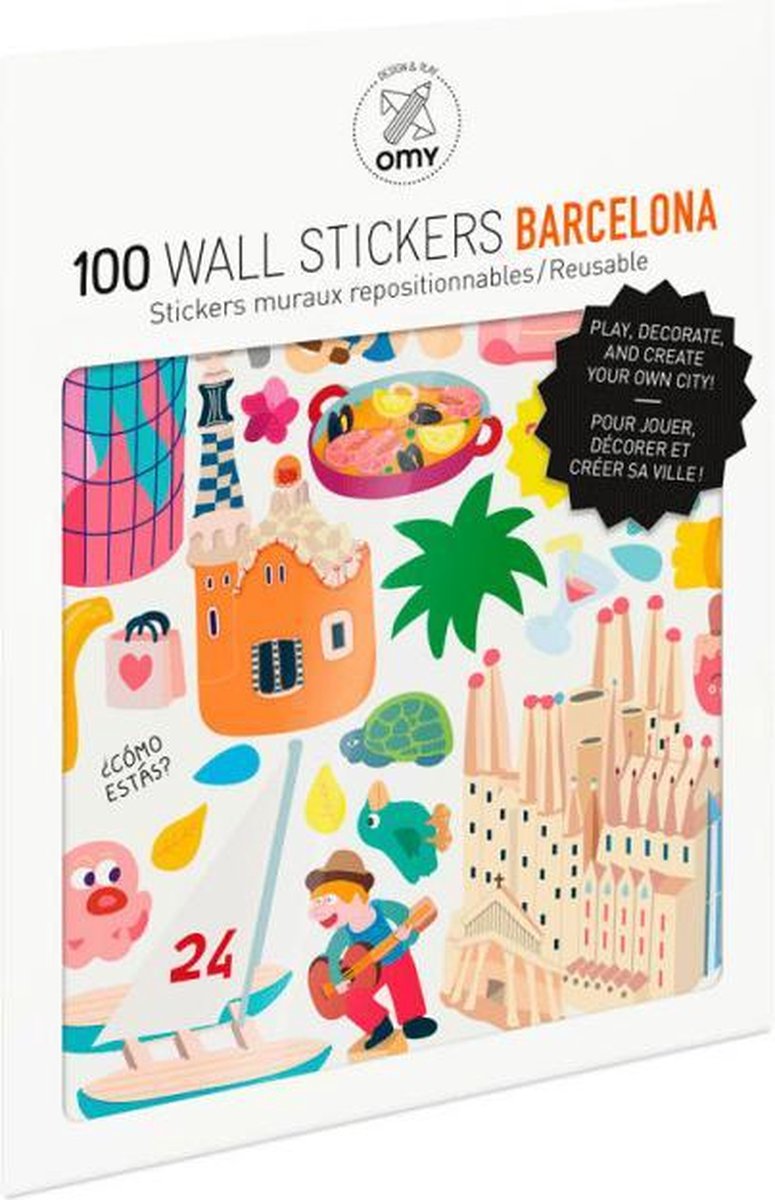 OMY - STICKERS (18x24x0,2cm) - SET OF STICKERS - BARCELONA