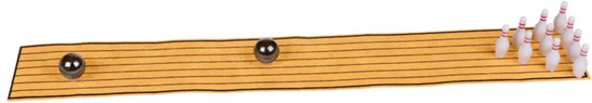 mini spel Bowling in blik reisspel