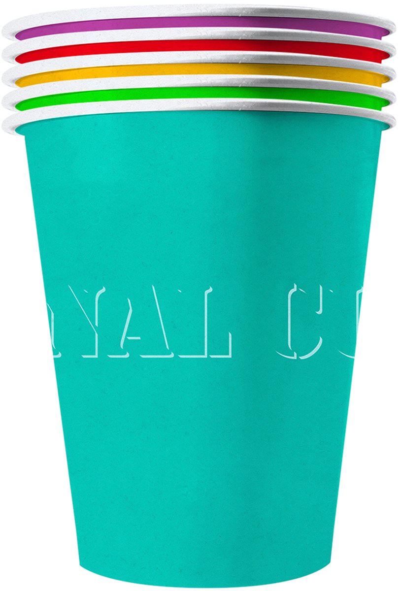 ORIGINAL CUP - 20 Amerikaanse recyclebare kartonnen bekers Zomer 53 cl