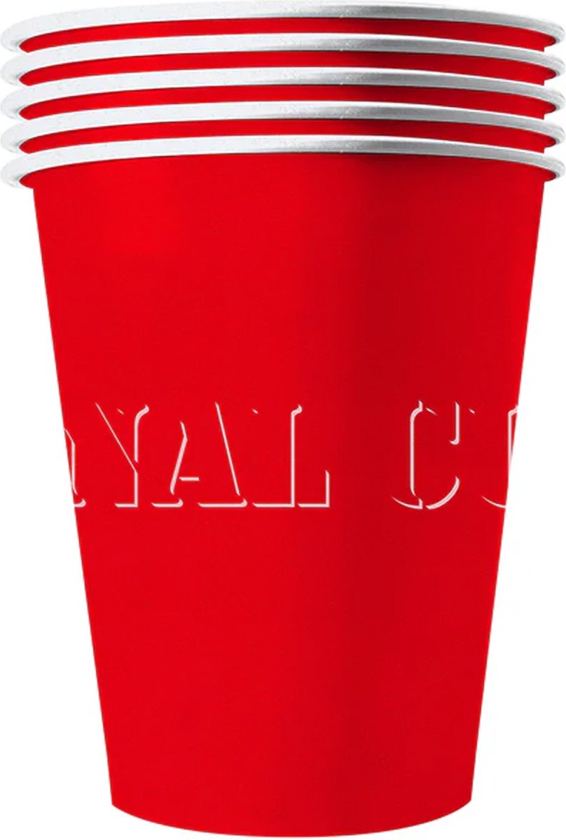ORIGINAL CUP - 20 Amerikaanse rode recyclebare kartonnen bekers 53cl