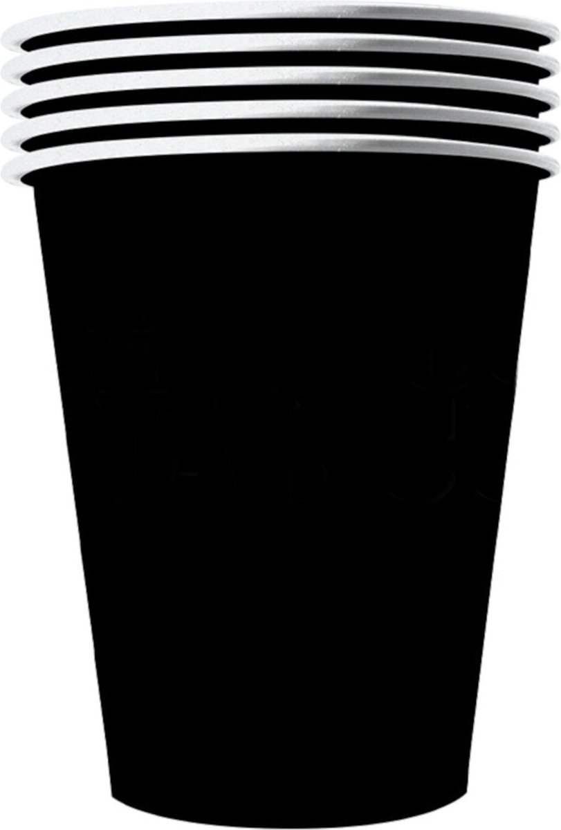 ORIGINAL CUP - 20 Amerikaanse zwarte recyclebare kartonnen bekers 53 cl