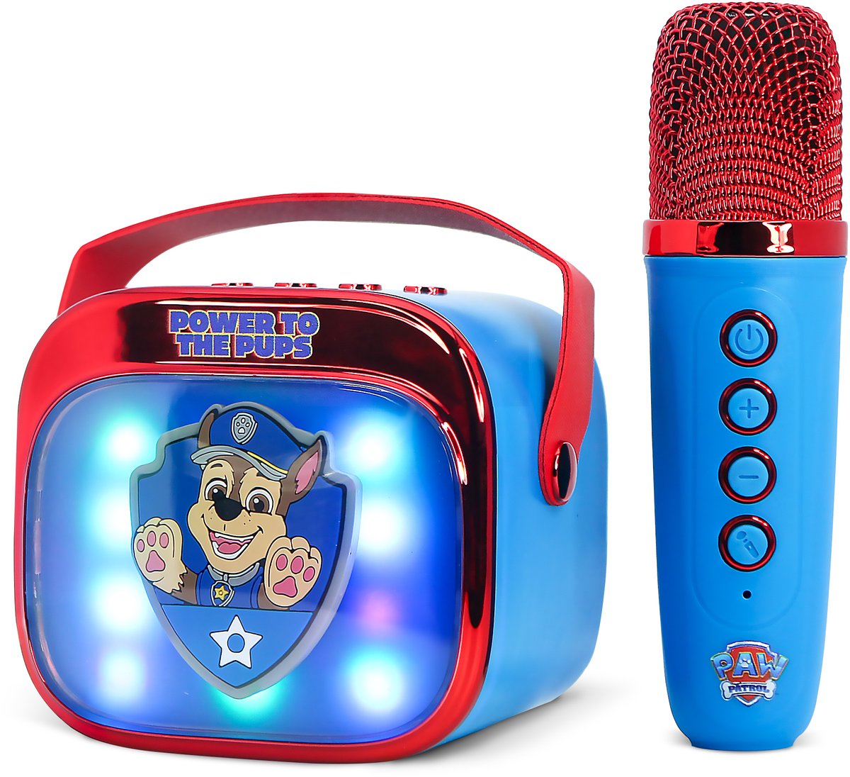 Paw Patrol - PopSing karaoke set - bluetooth speaker met draadloze microfoon - LED verlichting