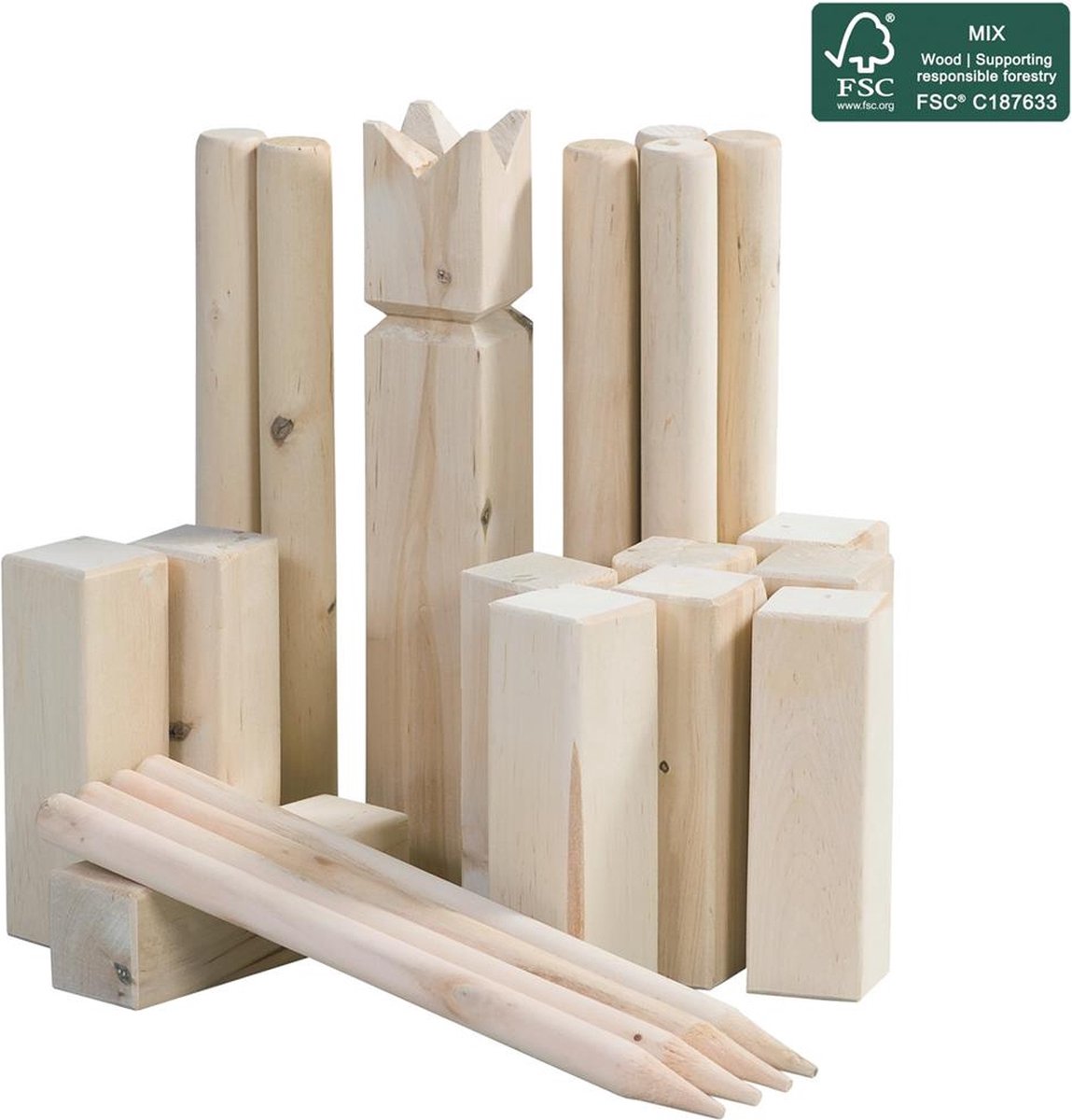 Outdoor Play - Kubb Game - incl draagtas -buiten spelen - FSC