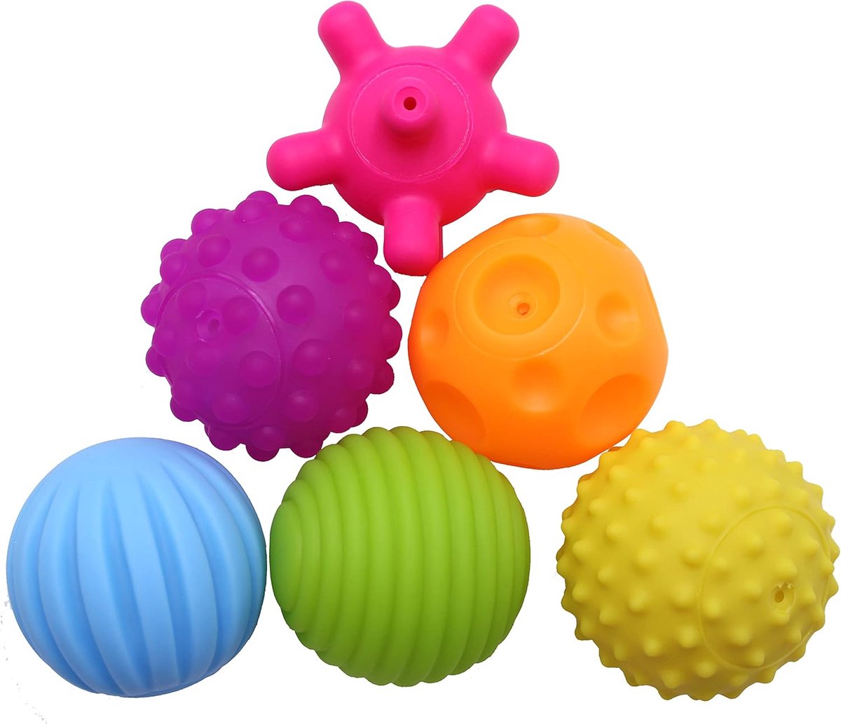 OUYLAF Sensorische bal - sensorische ballen - sensorische ballen baby - Babyspeelgoed - baby speelgoed - Stressverlagend speelgoed - 6pcs