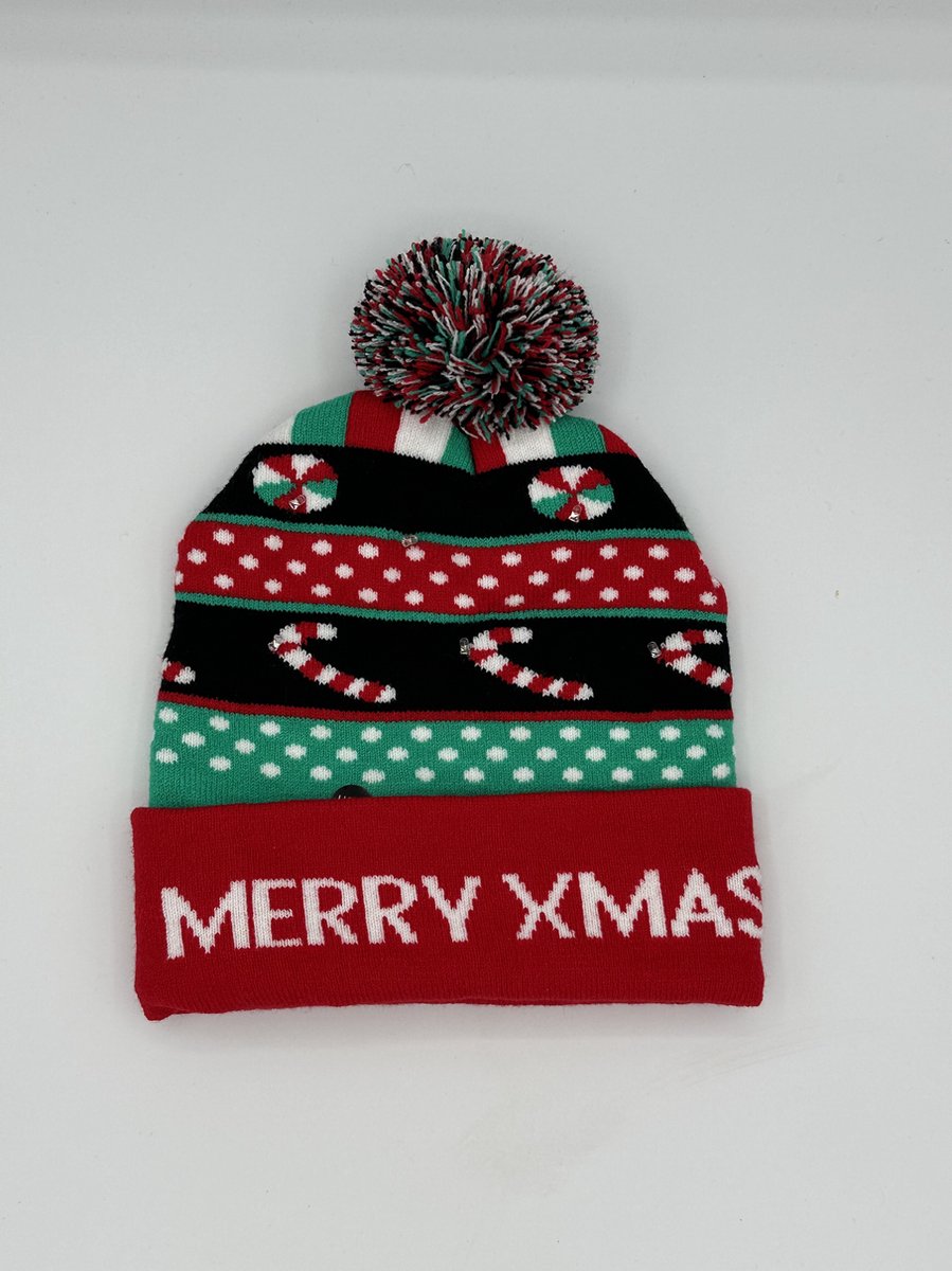 6 LED Verlichte Stijlvolle en Warme Kerstmuts - Kerst