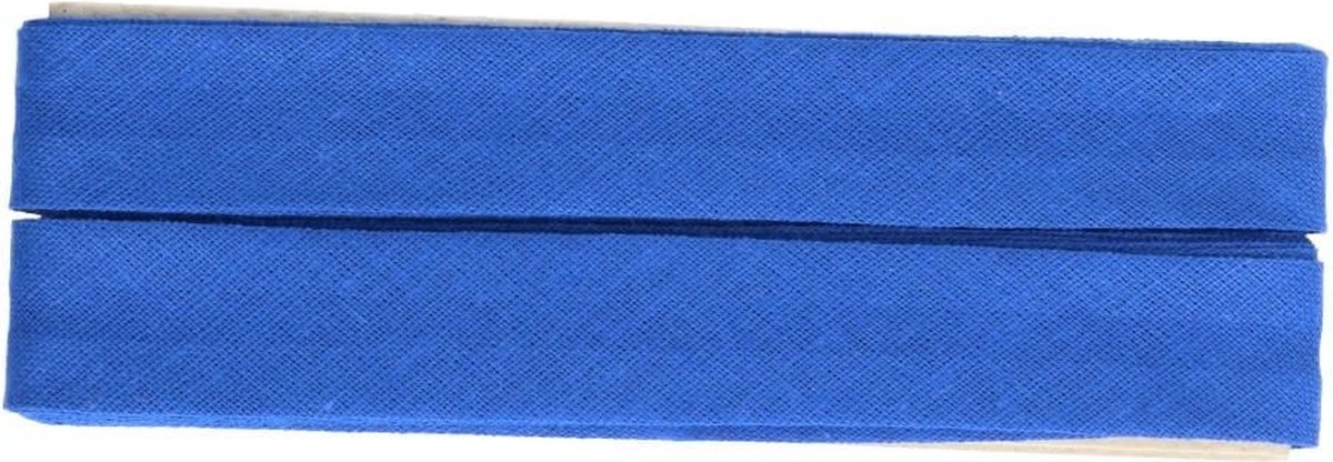 Biaisband katoen 20 mm 5 meter Kobaltblauw 215