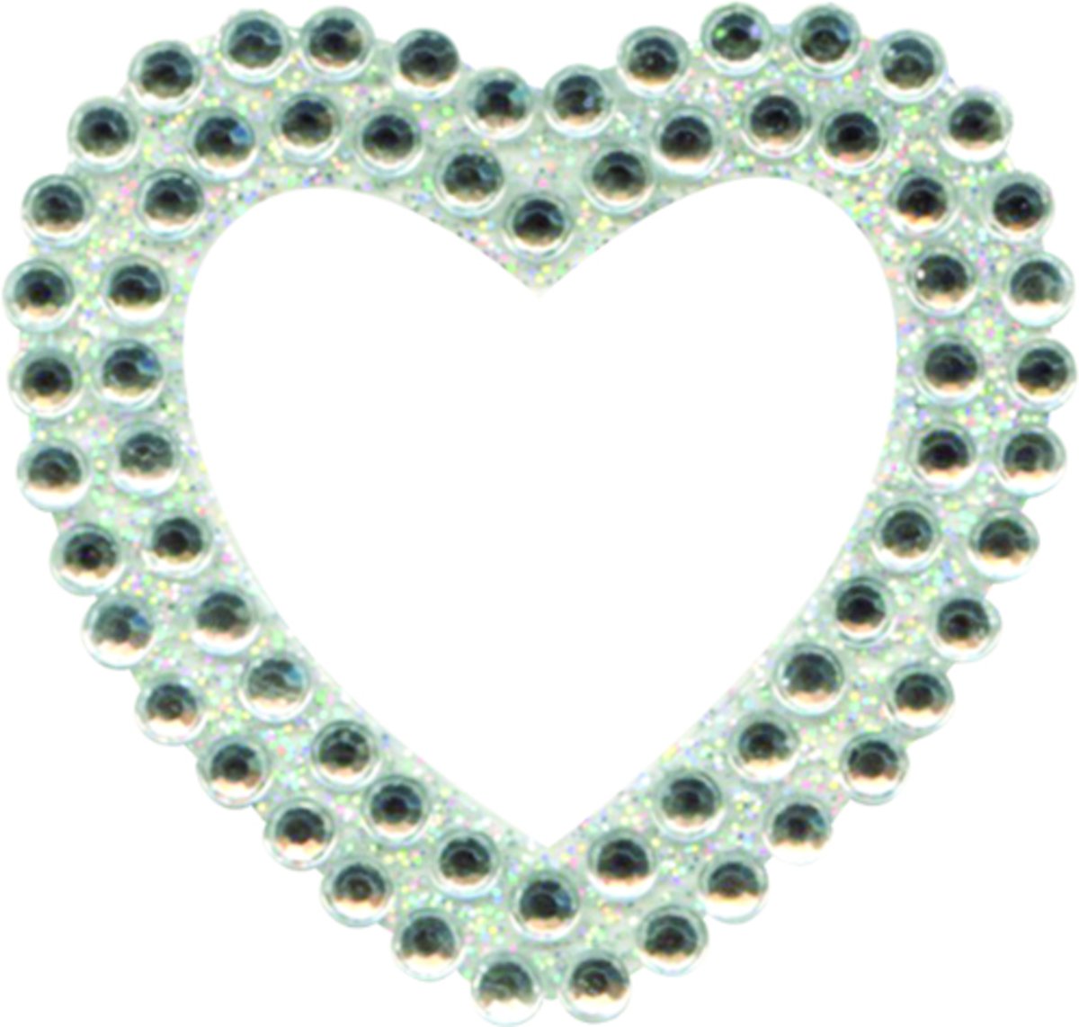 Sticker Hart Zilver Diamant (per vel)