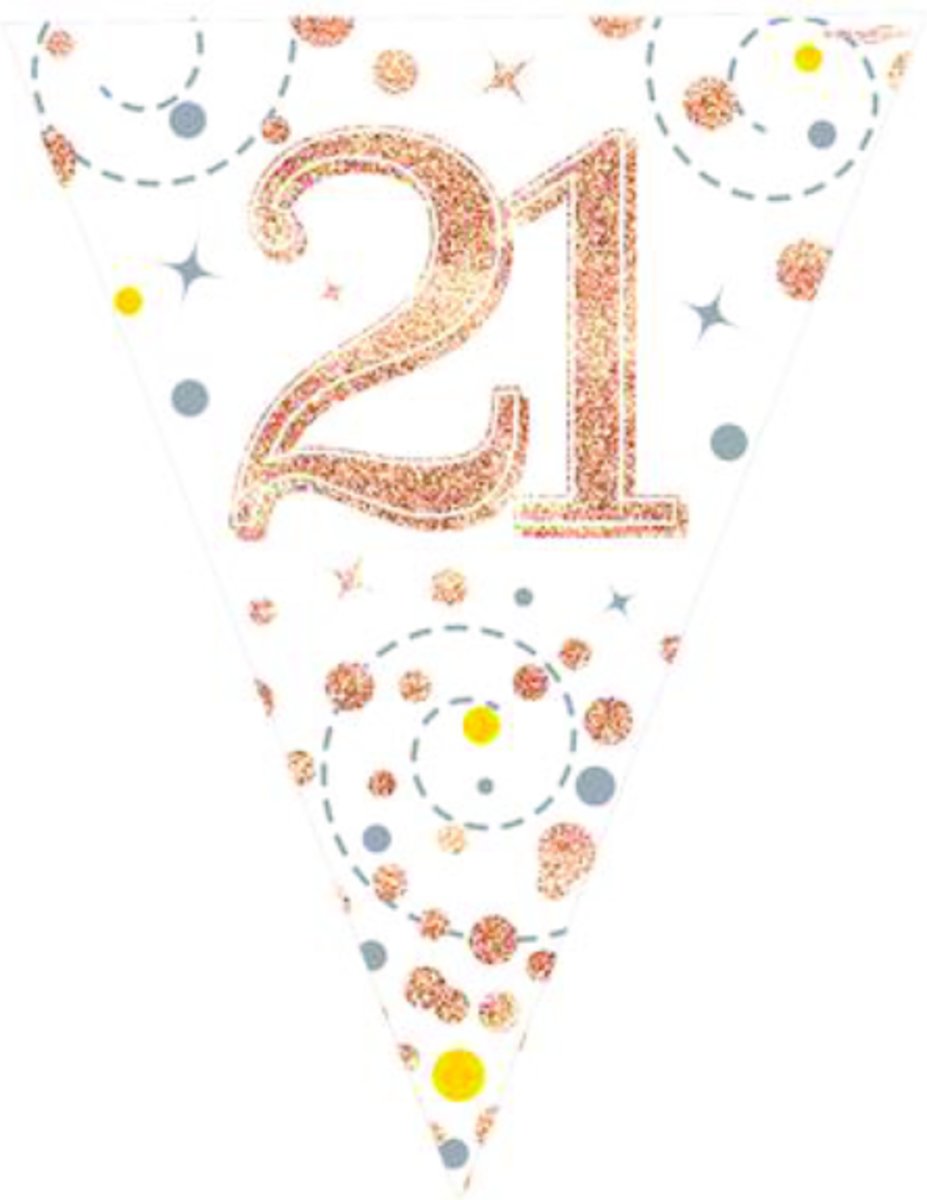 Vlaggenlijn 21 jaar Rose Gold