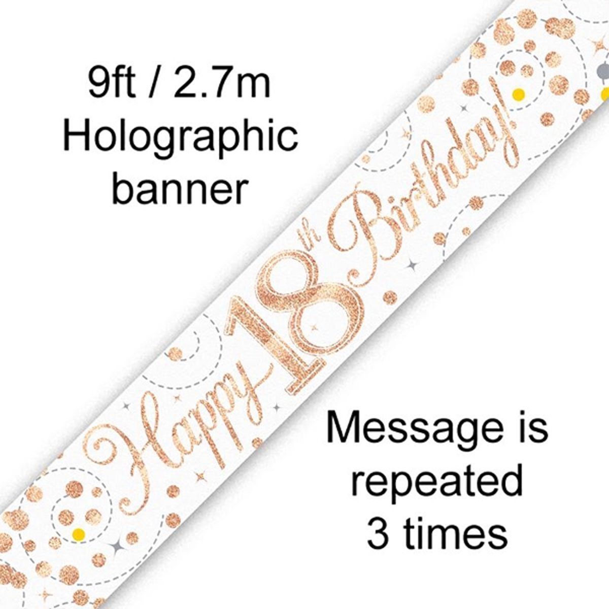 Banner 18 jaar Rose Gold