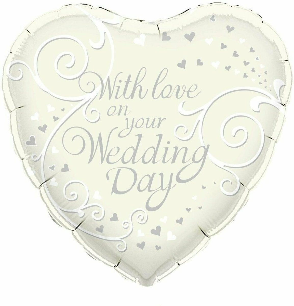 PartyXplosion - Oaktree - Folieballon - Huwelijk - With love weddingday - Zonder vulling - 45cm