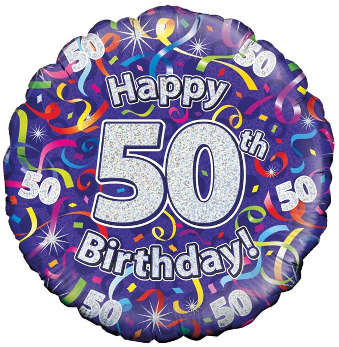 folieballon - Happy 50th Birthday - leeg