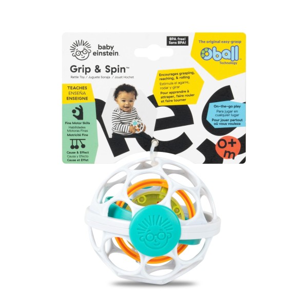 Oball Spinner Rattle Wit/groen