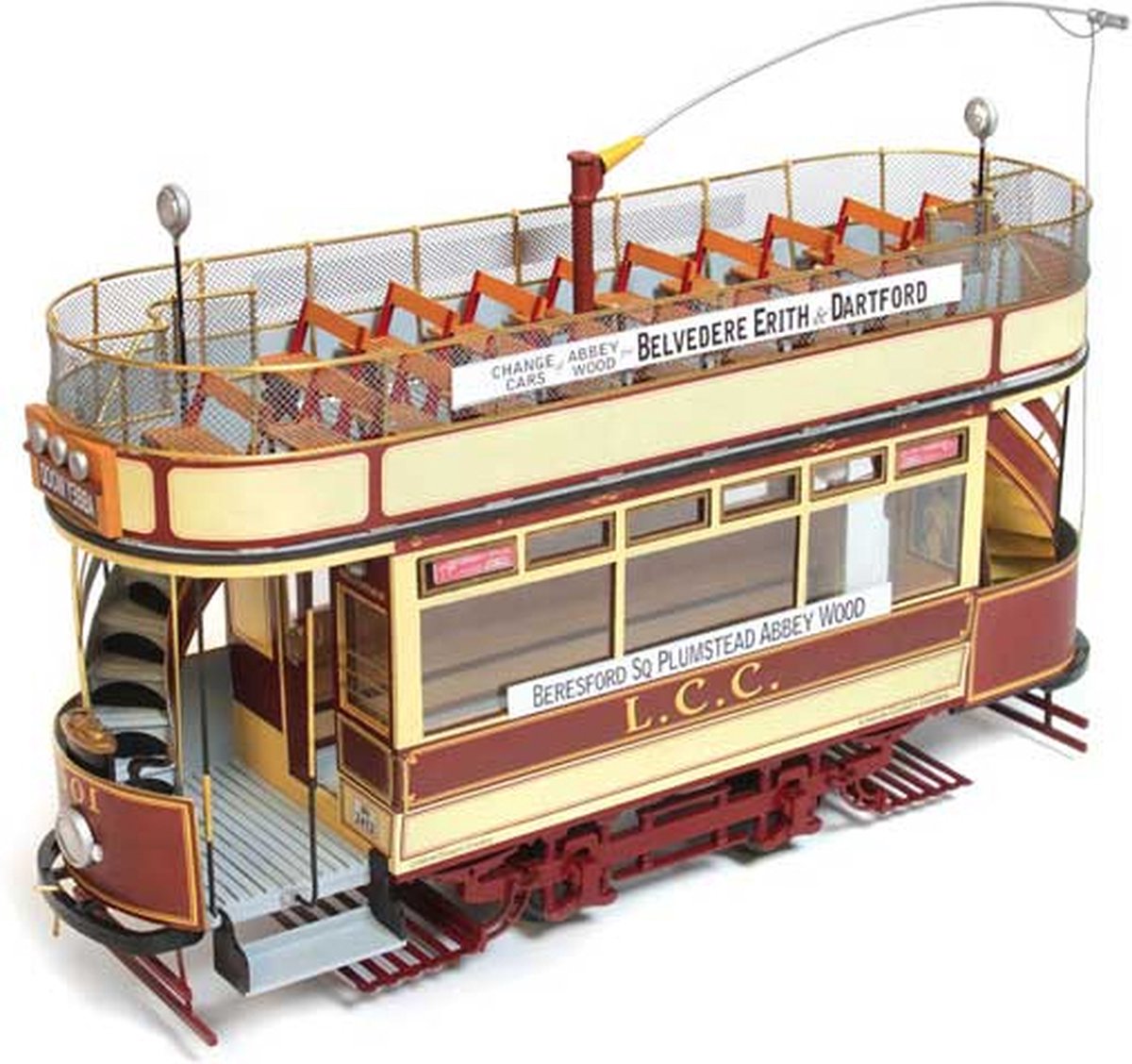 Occre - Tram London L.C.C.106 - Houten Modelbouw - Schaal 1:24
