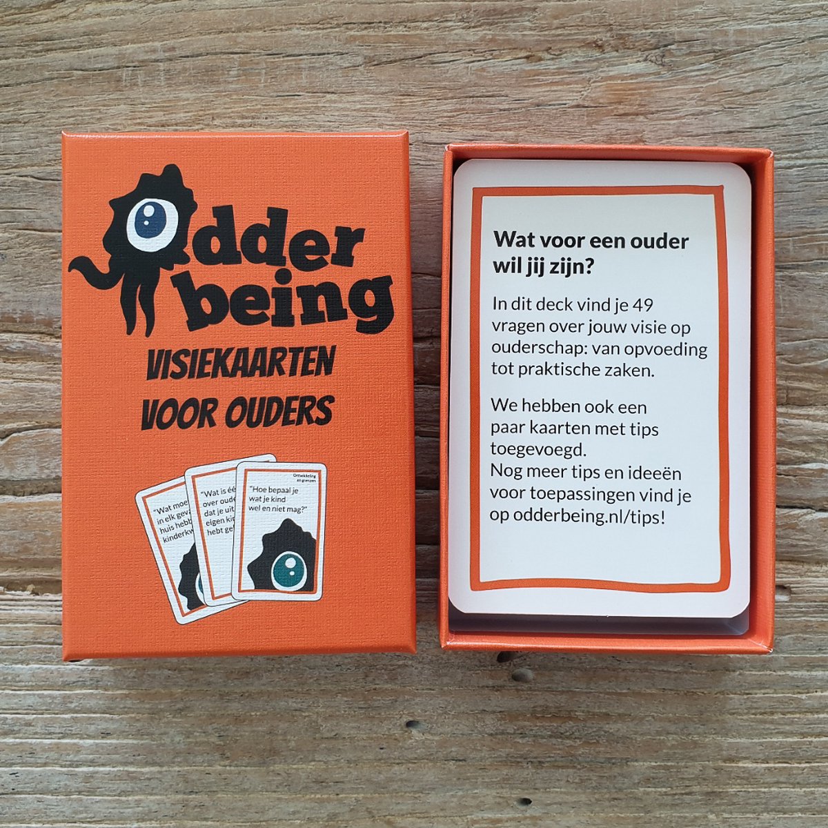 Odder Being - Visiekaarten Voor Ouders - 55 kaarten - Vragen voor gesprekken, coaching, journaling, vision boarding