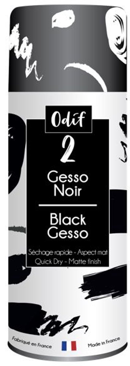   2 gesso spray zwart 400 ml