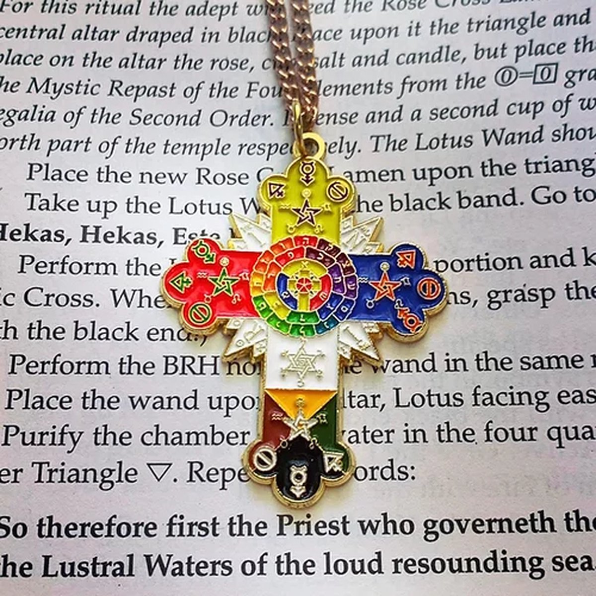   - Rose Cross - Rozenkruis hanger - Hermetic Order of the Golden Dawn – esoterische