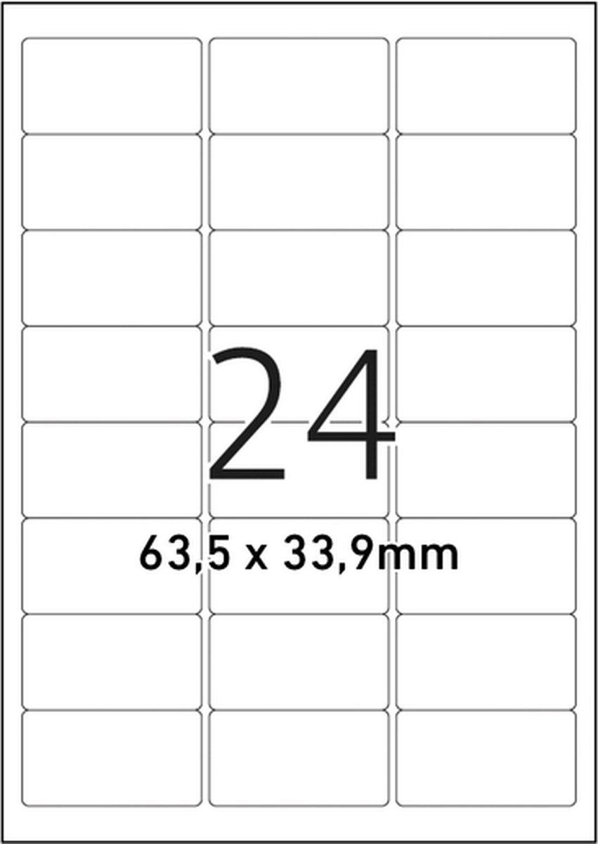 Etiket Office A4 - 63,5X33,9 - 24X