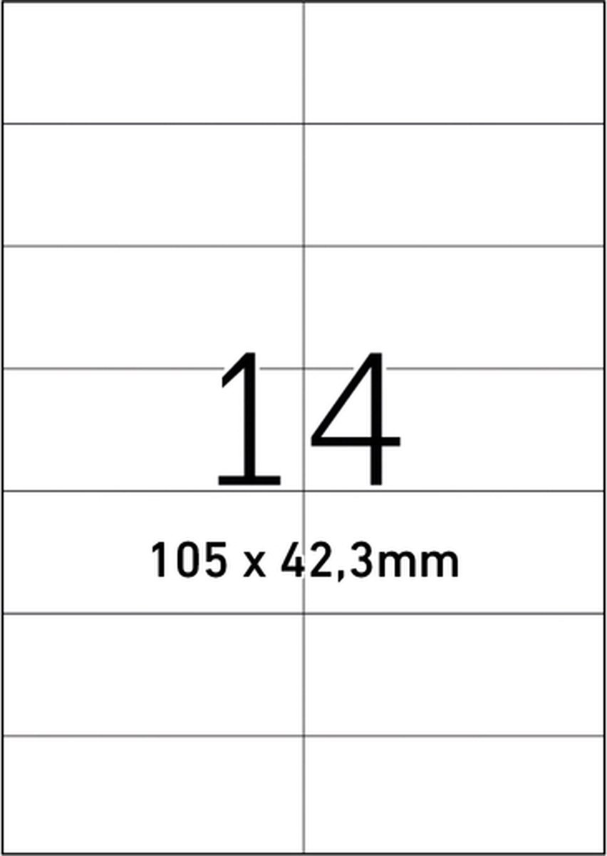 Etiket Office A4 105X42 - 3 14X