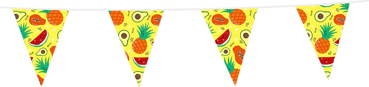 Oh Crabb - vlaggenlijn - 8 meter - 16 vlaggetjes - fruit - feestje en camping