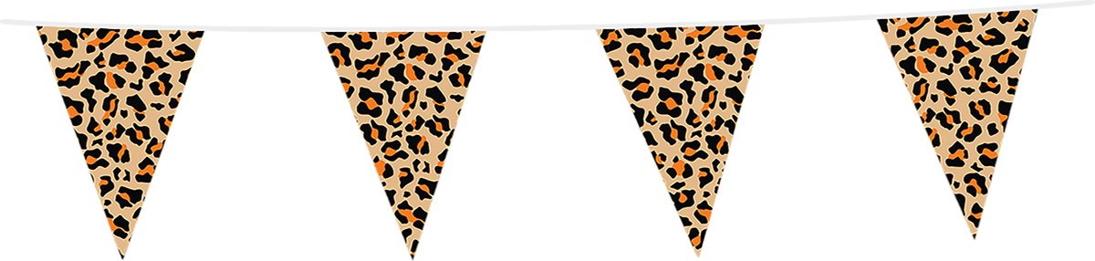 Oh Crabb - vlaggenlijn - 8 meter - 16 vlaggetjes - panter - feestje en camping