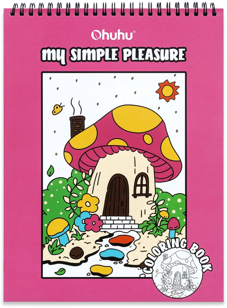 Ohuhu Double-Sided Bleedproof Coloring Book - Kleurboek My simple pleasure