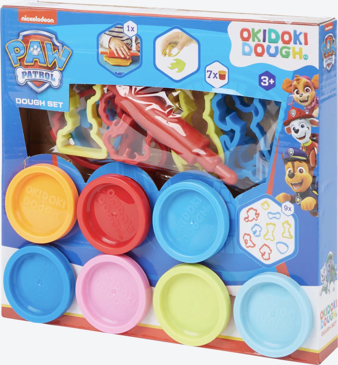 Paw Patrol Klei Set - Inclusief Klei, PawPatrol Vormen & Accessoires - 2 Varianten - Paw Patrol Dough Set - Klei Speelgoed Set - Creatief Speelgoed - Chase / Skye / Marshall & meer - Kleien & Knutselen - Inclusief Kleivormpjes - Speelgoed Deeg
