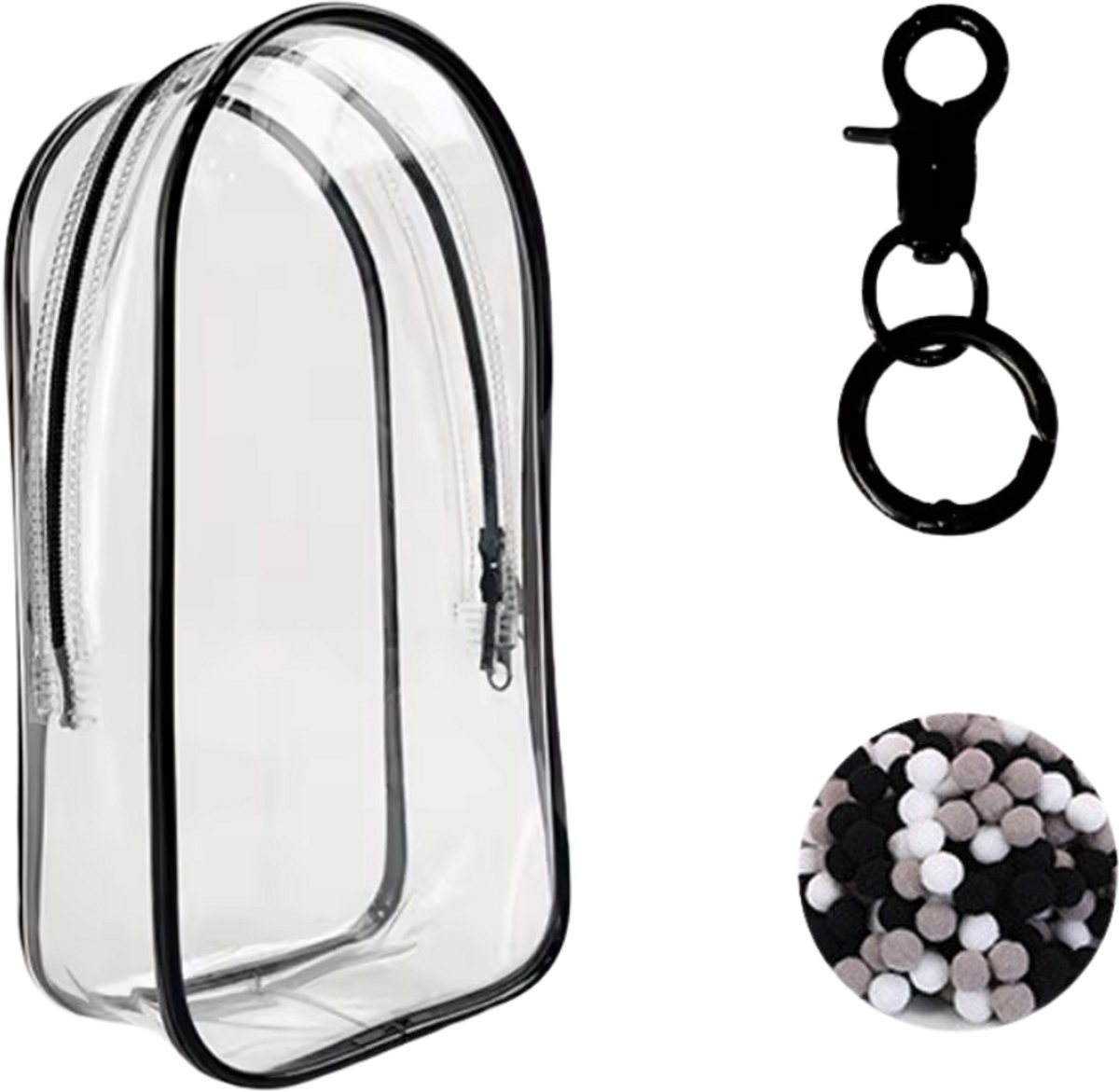 okido - Labubu Beschermhoes - Case geschikt voor Pop Mart Labubu - Bag charm hoes PVC - Transparant - Paars hoesje voor Poppen