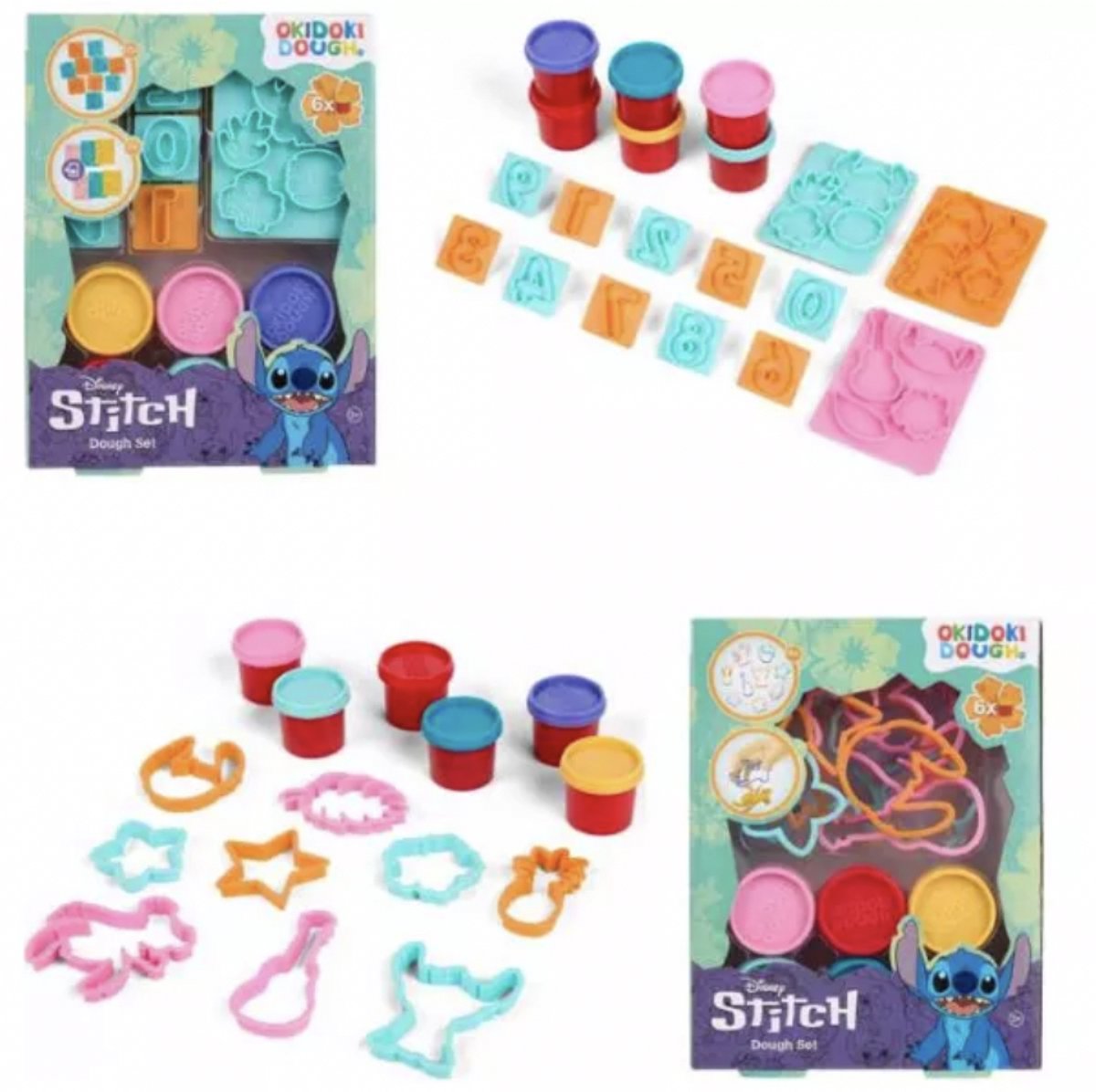 Stitch Kleiset - Met Vormen en Cijfers - 6 Kleuren - 13 Vormen Met Nummers - Knutselen - Klei - Creatief - Vanaf 3 Jaar - Lilo en Stitch - Cadeau - Kinderfeestje - Jong En Oud -