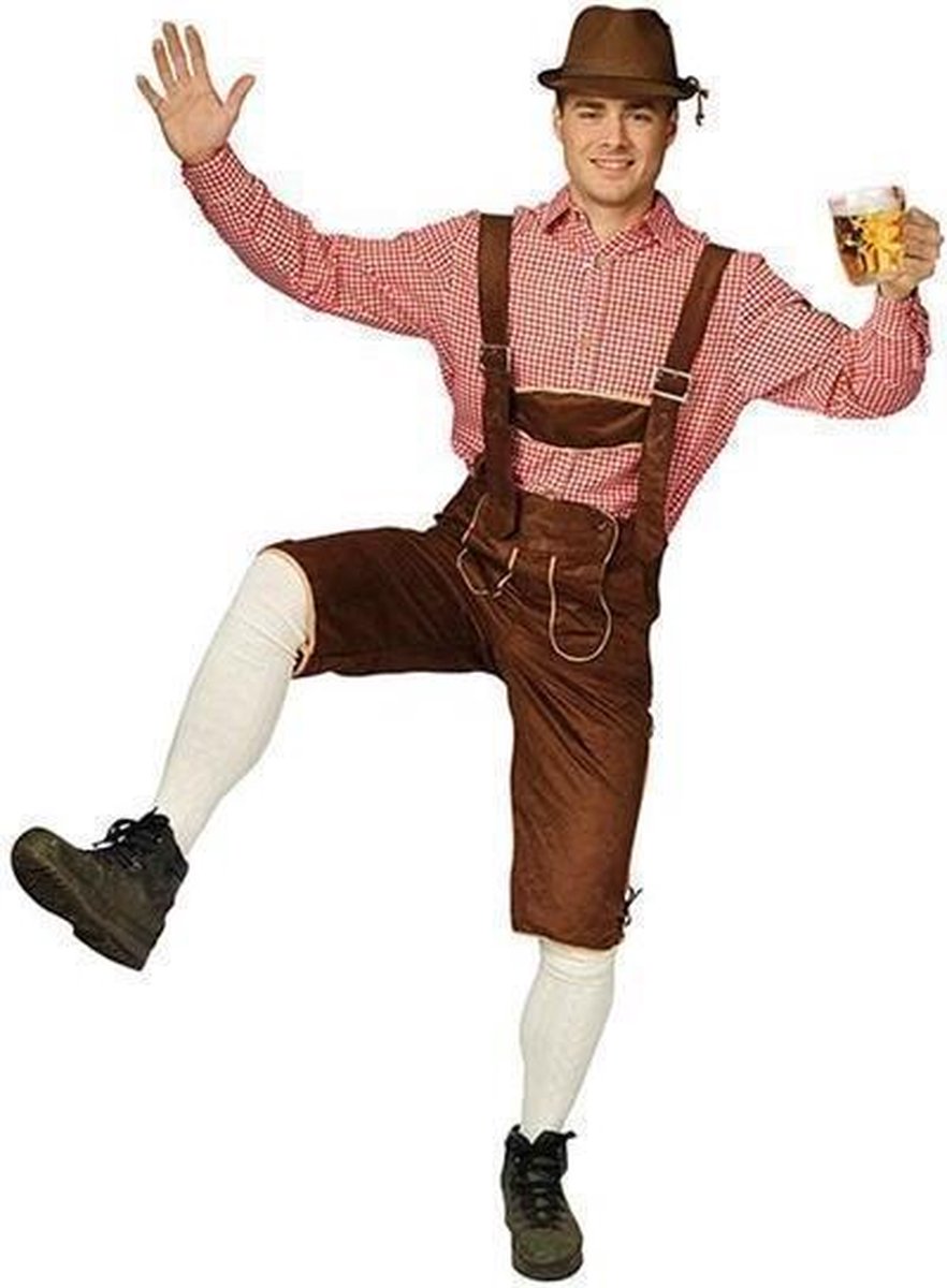 Bruine Tiroler broek heren.