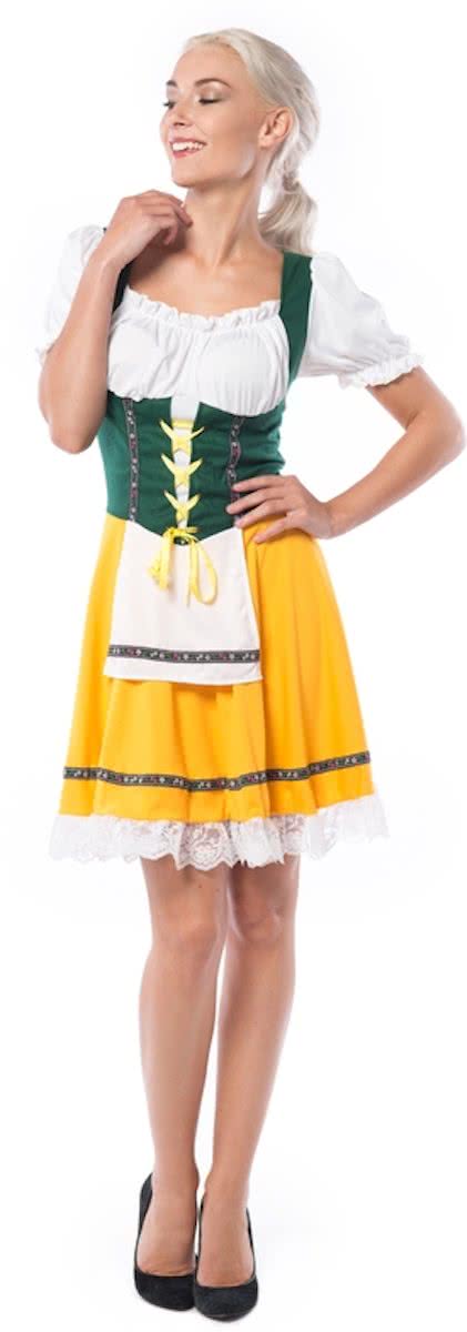 Tiroler Jurkje – Dirndl Kim - Oktoberfest kleding voor dames – Dirndl jurkje maat S – Verkleedkleding voor dames kleur geel