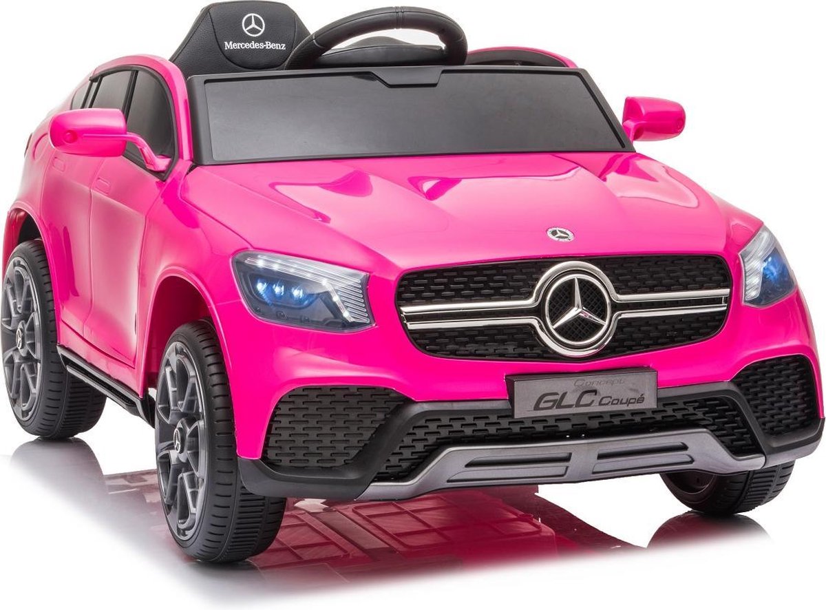 Mercedes-Benz GLC coupe 2.4G afstandsbediening 12 volt 1 persoons roze elektrische kinderauto