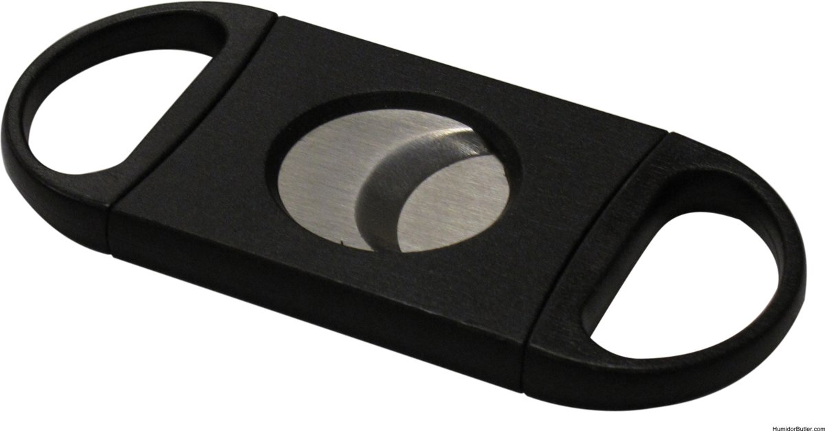 Sigarenknipper zwart - ovaal - sigar cutter