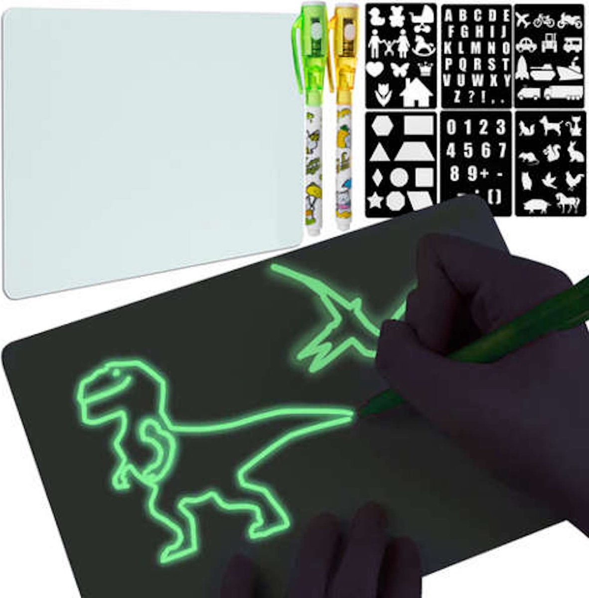 Oneiro’s Luxe Draw with Me Glow in the Dark Tekenbord™ – keukenapparatuur – koken – tafelen – kerst – cadeau – waterkokers – elektronica