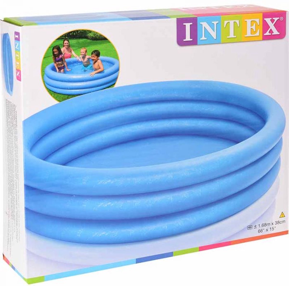 Oneiro’s Luxe Intex Zwembad 3 rings - 168cm - zomer – tuin – spelen - speelgoud – buitenspeelgoed – zwembad – zwemmen – zomer – intex – tuinaccessoires – koelen – opblaasbaar