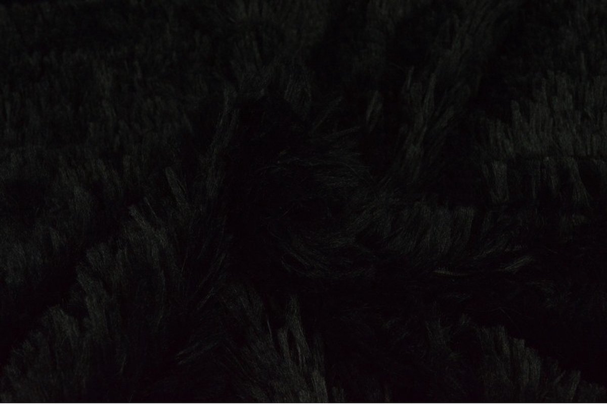 10 meter langharig bont - Zwart - Pluche stoffen - 150cm breed