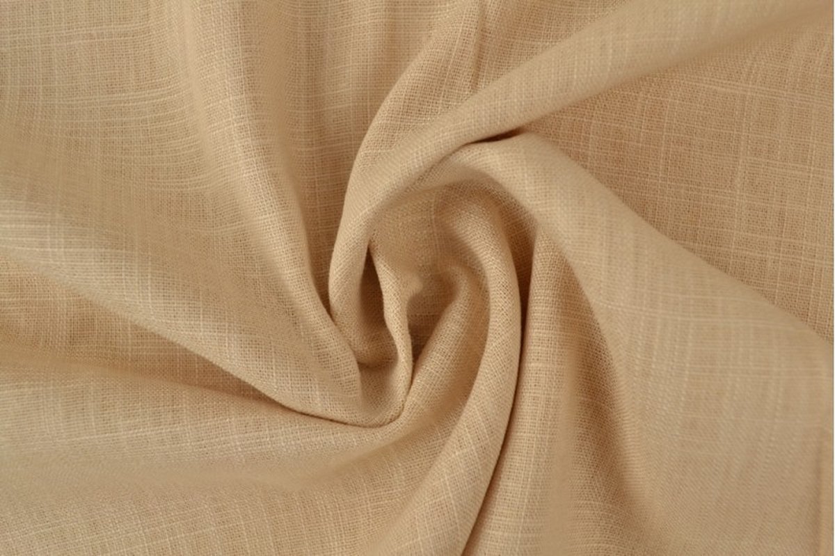 10 meter linnen viscose stof - Champagne - 150cm breed