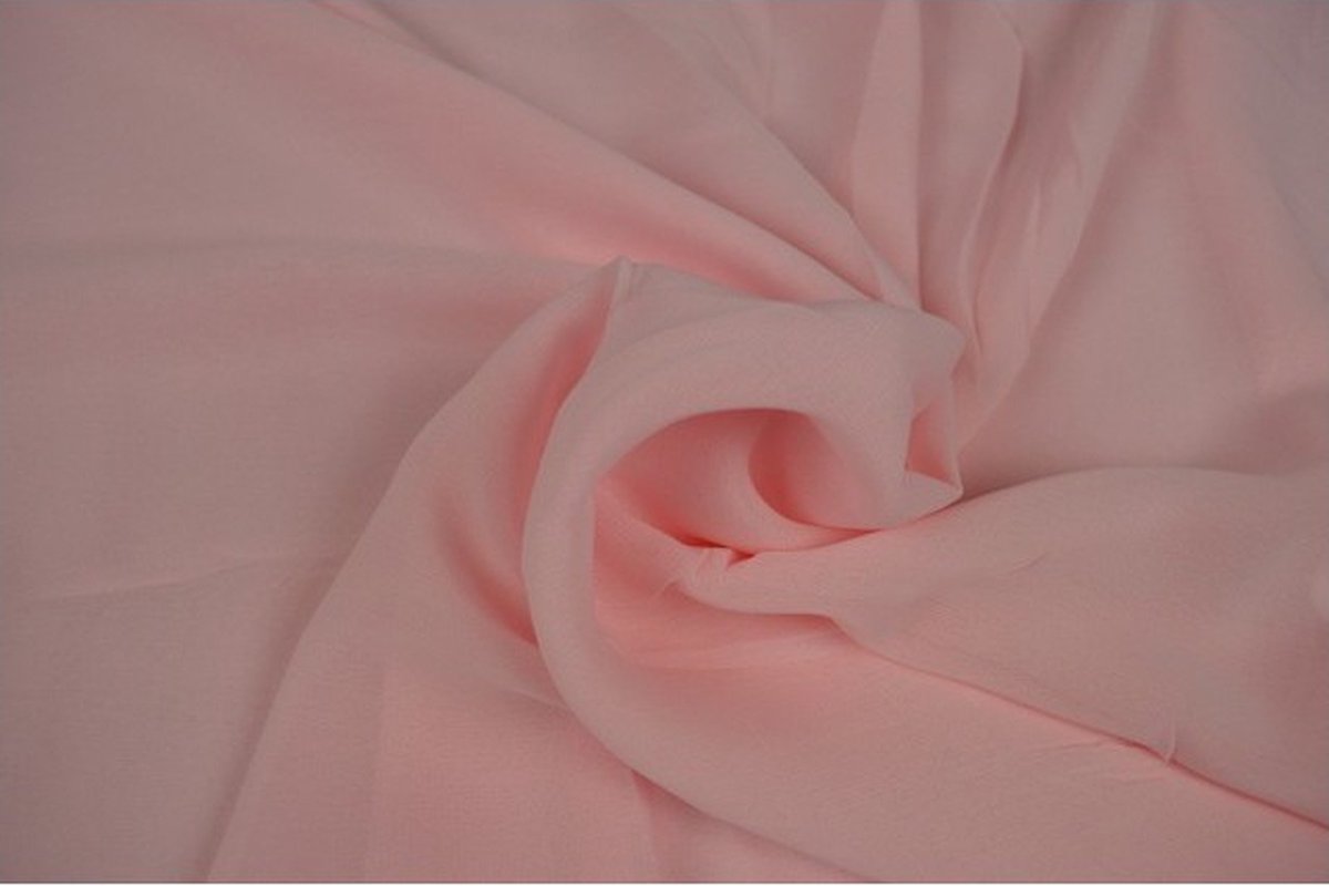 50 meter chiffon stof - Lichtroze - Voile - Vitrage - 150cm breed