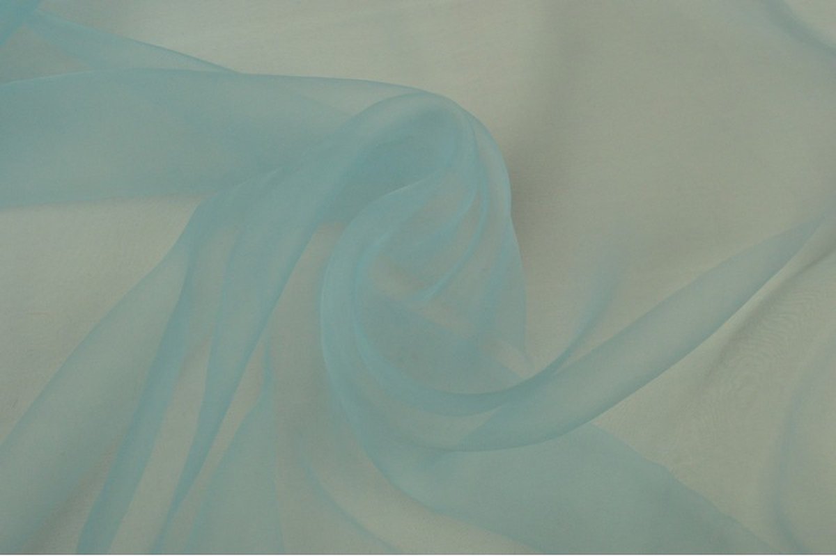 Organza stof - Baby blauw - 1 meter - Per meter - 150cm breed