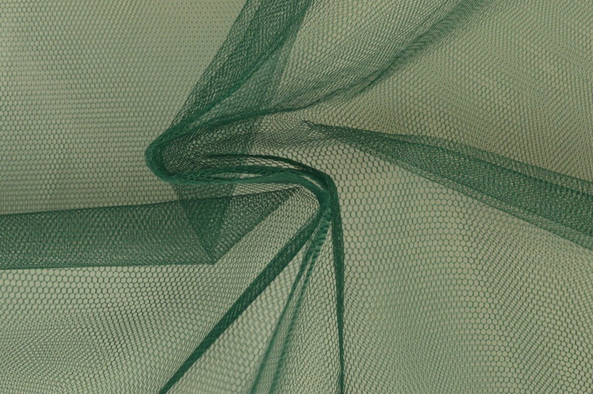 Tule stof - Donkergroen - 1 meter - Per meter - 150cm breed
