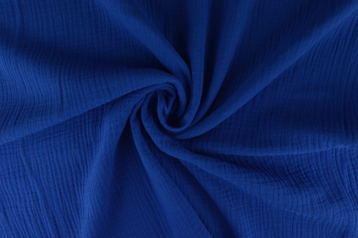 10 meter double gauze - Donkerblauw - 100% katoen