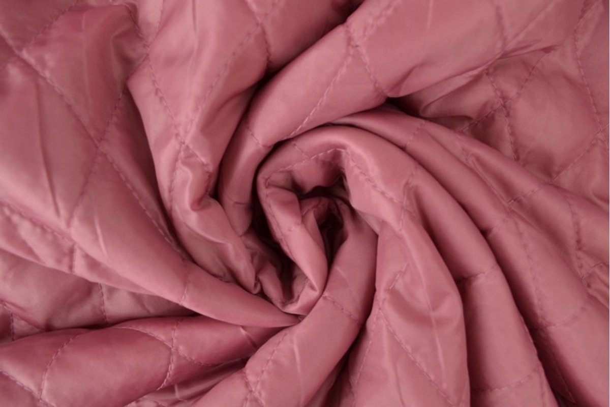 10 meter gewatteerde voeringstof - Donker oud roze - 150cm breed