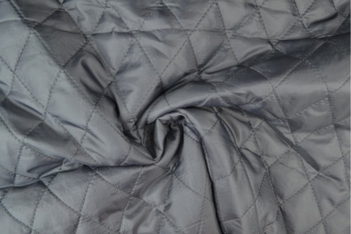 10 meter gewatteerde voeringstof - Donkergrijs - 150cm breed