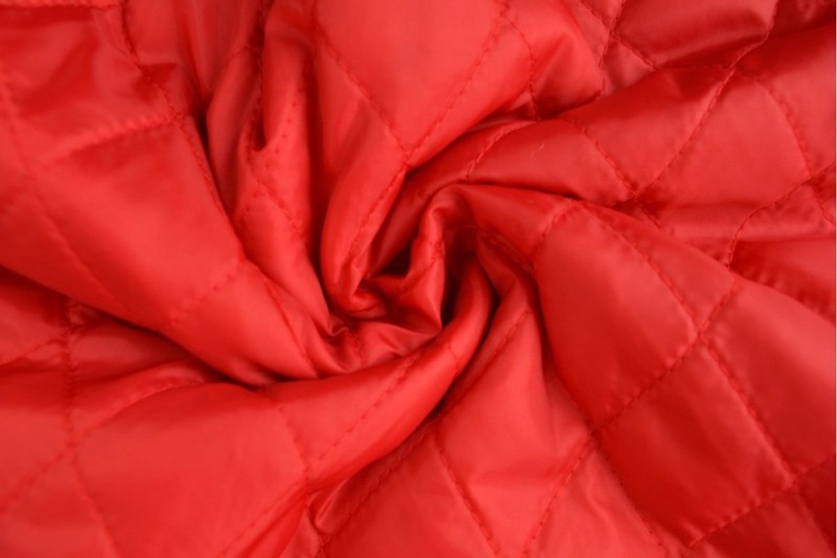 10 meter gewatteerde voeringstof - Rood - 150cm breed