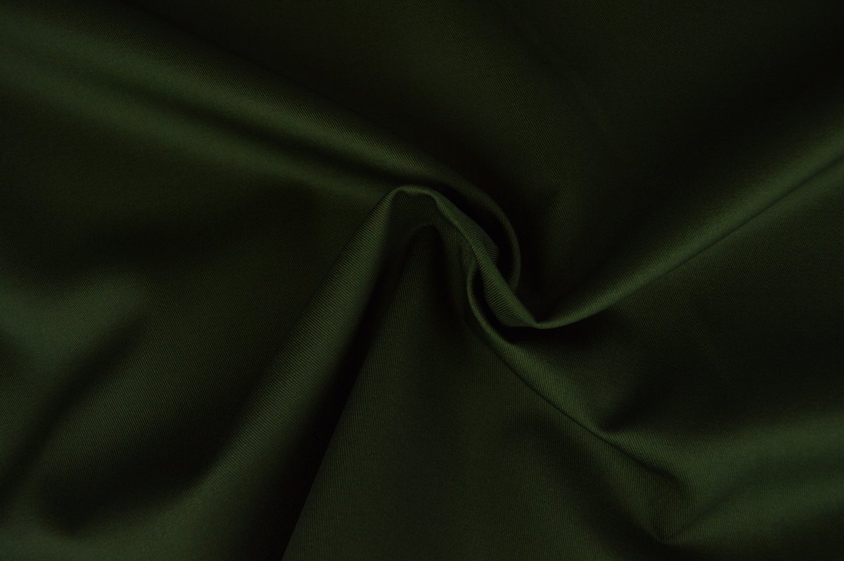 10 meter twill katoen - Donker mosgroen - 65% katoen - 35% polyester