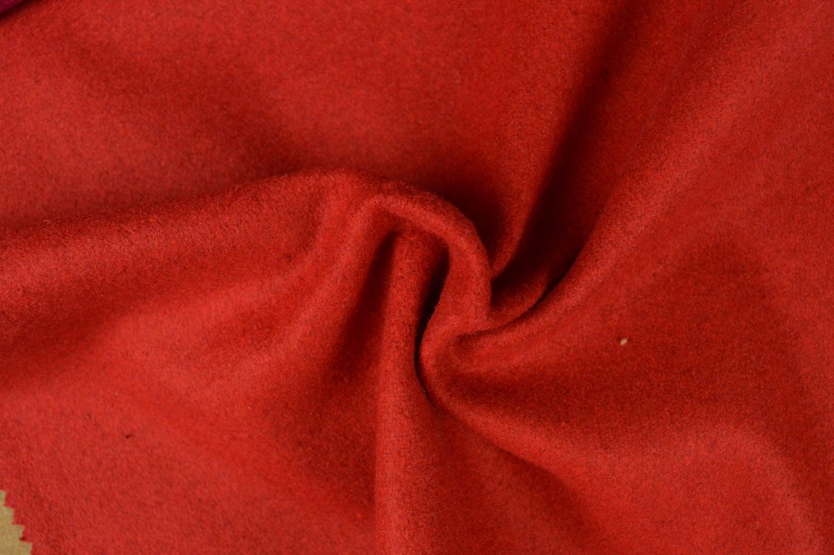 10 meter wol stof - Rood - 78% polyester - 22% wol