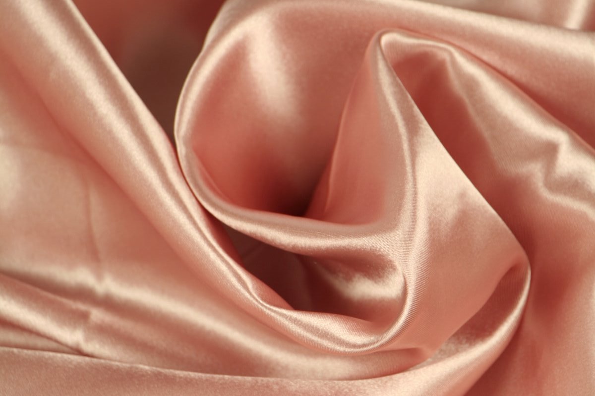 50 meter satijn stof - Dusty roze - 100% polyester