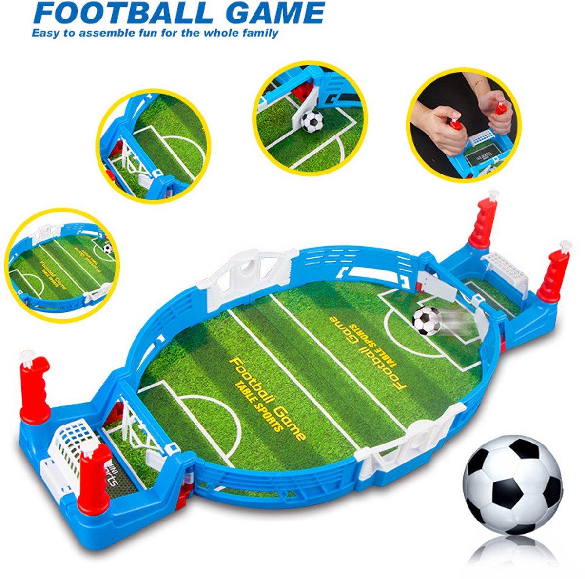 OodBlue Tafelvoetbal Spel – Interactief Voetbalspel voor Kinderen en Volwassenen